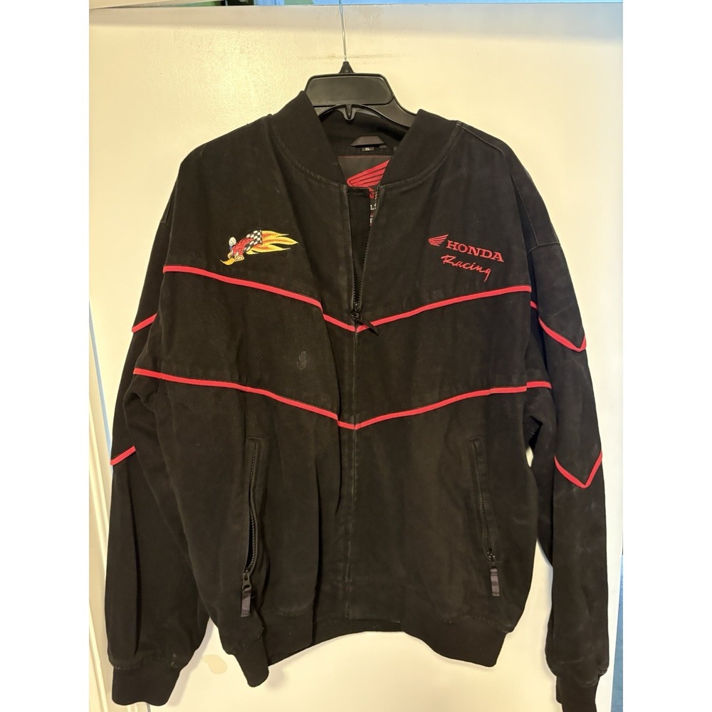 Vintage Honda Racing Woody Woodpecker Bomber Jacket Size XL